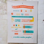 Image of 'How To: Screenprint' A2 paper print