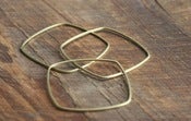 Image of 3 Skinny square brass bracelets