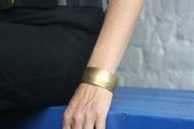 Image of Medium hammered brass cuff