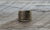 Image of Small Square forge Brass ring