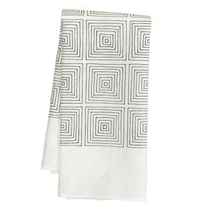 Image of White Squares Tea Towel