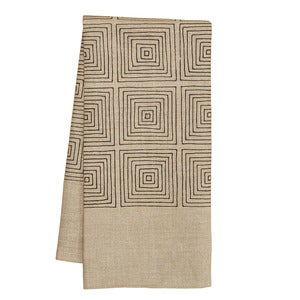 Image of Natural Squares Tea Towel