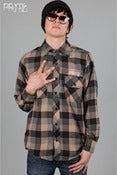 Image of Men's PRIDE Flannel - Black/Tan 
