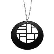 Image of VLING CLASSIC "DECCA" Necklace made from a recycled vinyl record.