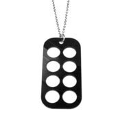 Image of VLING CLASSIC "CHECKER" Necklace made from a recycled vinyl record.