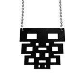 Image of VLING CLASSIC "REPRISE" Necklace made from a recycled vinyl record.