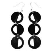 Image of VLING CLASSIC "CADENCE" Earrings made from a recycled vinyl record.