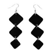Image of VLING CLASSIC "ARISTA" Earrings made from a recycled vinyl record.
