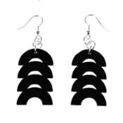 Image of VLING CLASSIC "MOTOWN" Earrings made from a recycled vinyl record.
