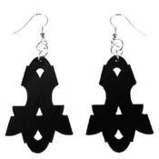 Image of VLING CLASSIC "VOCALION" EARRINGS made from a recycled vinyl record.