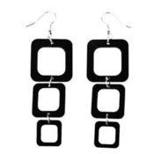 Image of VLING CLASSIC "ELEKTRA" Earrings made from a recycled vinyl record.