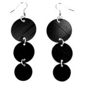 Image of VLING CLASSIC "VICTOR" Earrings made from a recycled vinyl record.