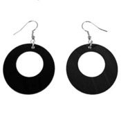 Image of VLING CLASSIC "SUN" Earrings made from a recycled vinyl record.