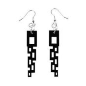 Image of VLING CLASSIC "REPRISE" Earrings made from a recycled vinyl record.