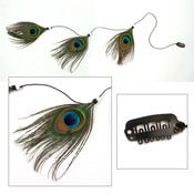 Image of SALE! Peacock Feather Clip In Hair Extension