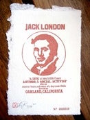 Image of Jack London (red on white paper)