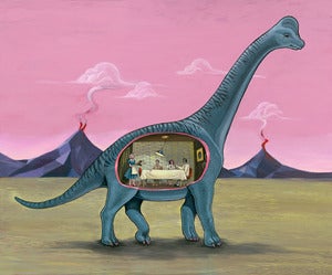Image of Home Sweet Brachiosaurus Print