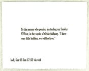 Image of To the person