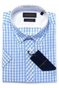 Image of HENRI LLOYD NAIRN SKY BLUE PLAID SHIRT