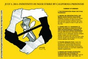 Image of July 1st Pelican Bay Hunger Strike Stickers/Postcards