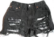 Image of Levi Vintage Shredded Dark Shorts