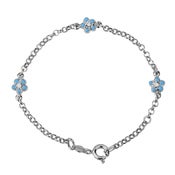 Image of Blue Daisy Charm Bracelet