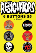 Image of The Resignators buttons 5 pack