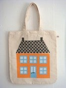 Image of Canvas 'house' print shoppers