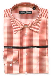 Image of KLAUSS KL11703 ORANGE PLAID SHIRT