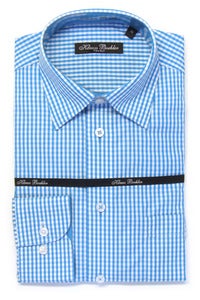Image of KLAUSS KL11703 INDIGO PLAID SHIRT