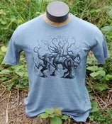 Image of Dancing Trees on Men's Hemp in Sky Blue