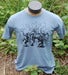 Image of Dancing Trees on Men's Hemp in Sky Blue