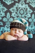 Image of Long Tail Striped Elf Hat