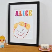 Image of 'Happy Girl' Personalised Print