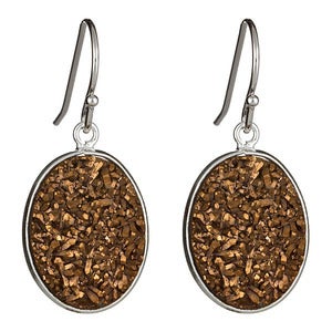 Image of Gold Druzy Earrings