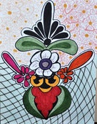 Image of Talavera design ink painting.