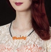 Image of 'Peachy' Necklace - made with magical silk effect acrylic!