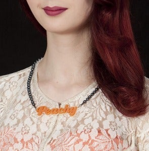 Image of 'Peachy' Necklace - made with magical silk effect acrylic!