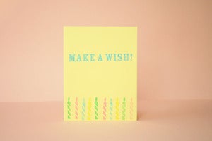 Image of Make a Wish Happy Birthday card 