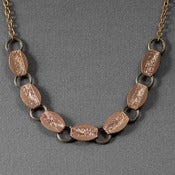 Image of NECKLACE - floral - etched - copper