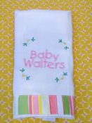 Image of Daisy Embroidered Burp Cloth