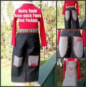 Image of Heavy Denim Knee-patch Pants