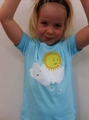 Image of Sun/Cloud Tee - Blue