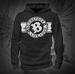 Image of Men's Pullover Hoodie with White Print