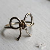 Image of Sterling Silver Bow Ring Promise Ring Knot Ring