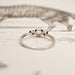 Image of platinum rose-cut diamond 'trilogy' ring