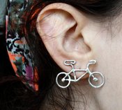 Image of Tiny Sterling Silver Bike Studs