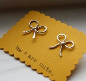 Image of Sterling Silver Handmade Bow Studs