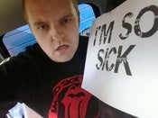 Image of *NEW 2011-12 RANGE* IMsoSICK  - Black Tee - Red font