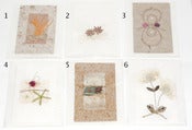 Image of Handmade Mulberry Paper Greetings Cards Flowers & Leaf Designs